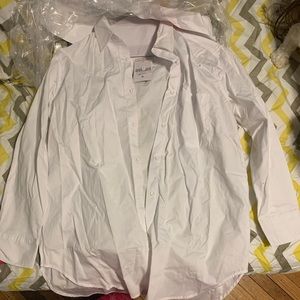 Long white dress shirt